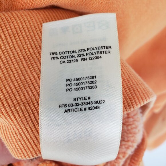 Aritzia Tna Cozy Fleece Perfect Cropped Quarter Zip Sweatshirt XS  Faded Orange - Picture 8 of 8